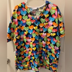 Cherokee and Peaches Scrub Tops 3x